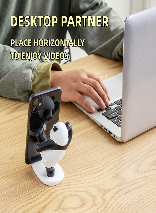 Stellar Panda Kawaii Phone Stand for Desk,Adjustable Compatible with Smartphones and Tablets,Cute Panda Smartphone Stand,Kawaii Room Decor Aesthetic (Black) - Image 5