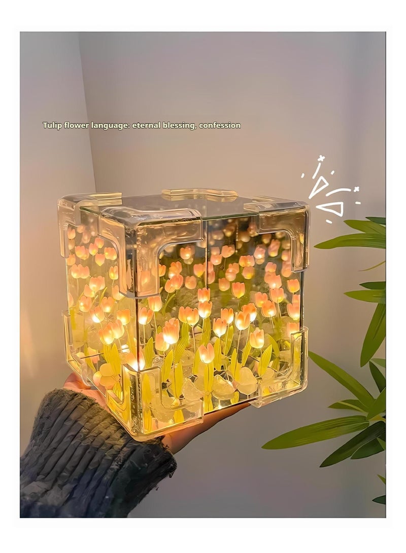 مصباح طاولة توليب لهب إبداعي ليلية يمكن صنعه بنفسك - Image 5