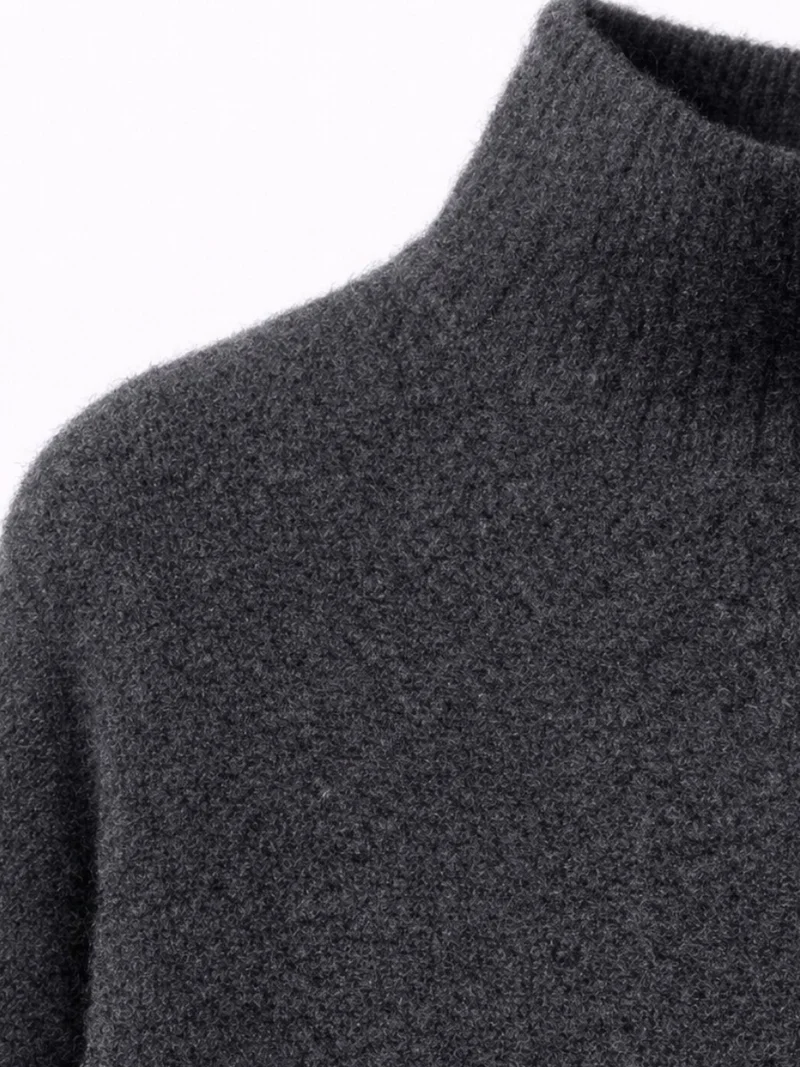 ميكسراي MIXRAY Oversized Ribbed Turtleneck Sweater