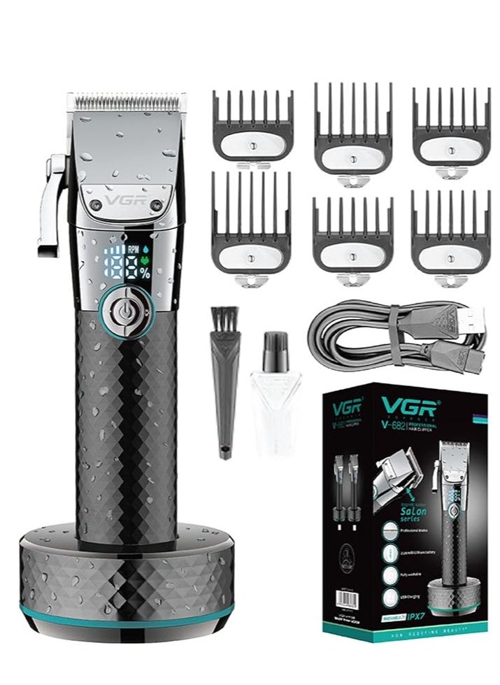 Generic VGR V-682 Clipper Beard and Moustache Hair Trimmer - Professional Rechargeable Cordless Cutting Machine Includes Guide Combs, Long Lasting Battery Ideal for Barber, Home and Barber Shop  - Image 1