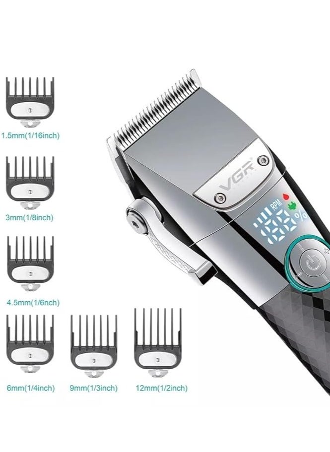 Generic VGR V-682 Clipper Beard and Moustache Hair Trimmer - Professional Rechargeable Cordless Cutting Machine Includes Guide Combs, Long Lasting Battery Ideal for Barber, Home and Barber Shop  - Image 3