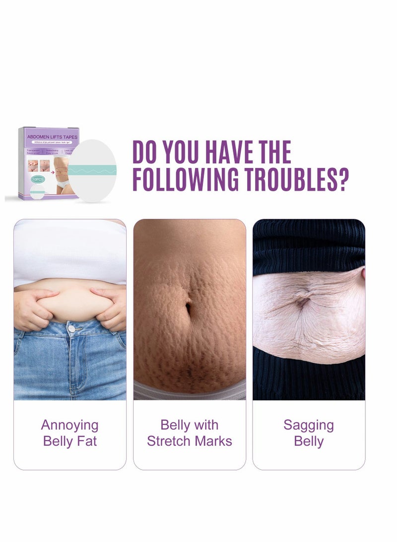 KASTWAVE Abdomen Lift Tapes, Body Tape, for Cellulite & Sagging Skin on Abdomen, 10 PCS Lifts Cellulite & Sagging Skin on Abdomen, Smooths wrinkles - Image 4