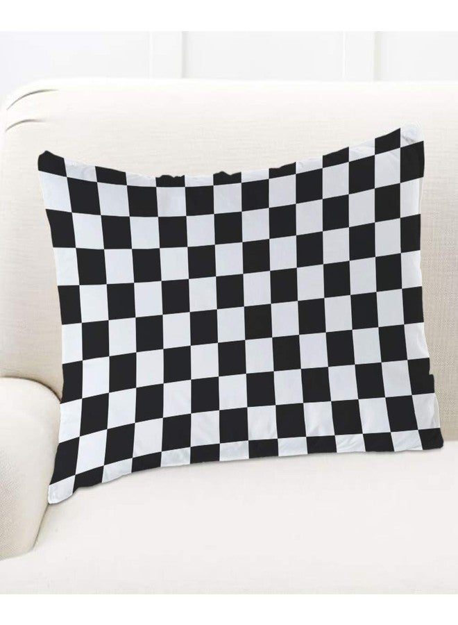 EKOBLA Throw Pillow Cover Car Racing Sports Cool Black White Formula Checkered Plaid Pattern Geometric Design Decor Lumbar Pillow Case Cushion for Sofa Couch Bed Standard Queen Size 20x30 Inch - Image 5