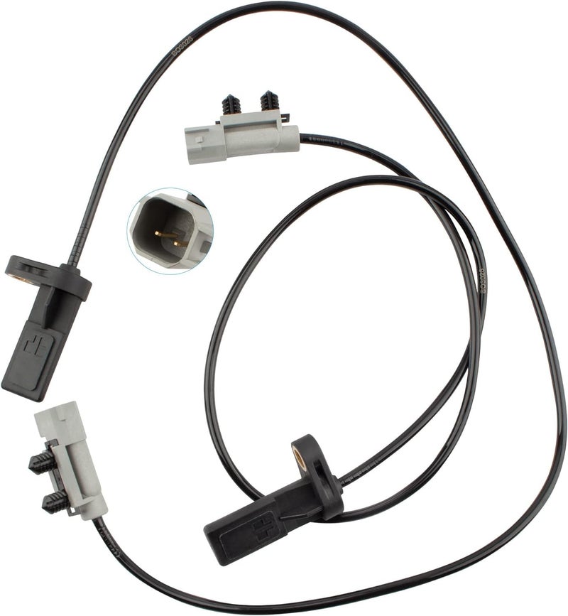 WEDOAUTO 2Pcs Rear Left Right Driver and Passenger Side ABS Wheel Speed Sensors Fit for Jeep Grand Cherokee WK 20052010 for Jeep Commander XK 20062010 56044146AB 56044146AA SU8585 5S7093 ABS1511