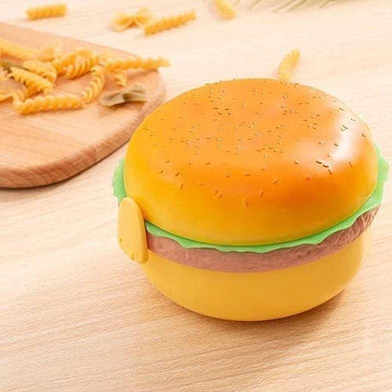 S4SQUARE ENTERPRISE ® Burger Tiffin Box for Kids Lunch - Big 3 Tier | Kids Lunch Box for School for Boys & Girls | Burger Tiffin Box for Sandwich Box Snacks | Lunch Box for School Girls - Image 4