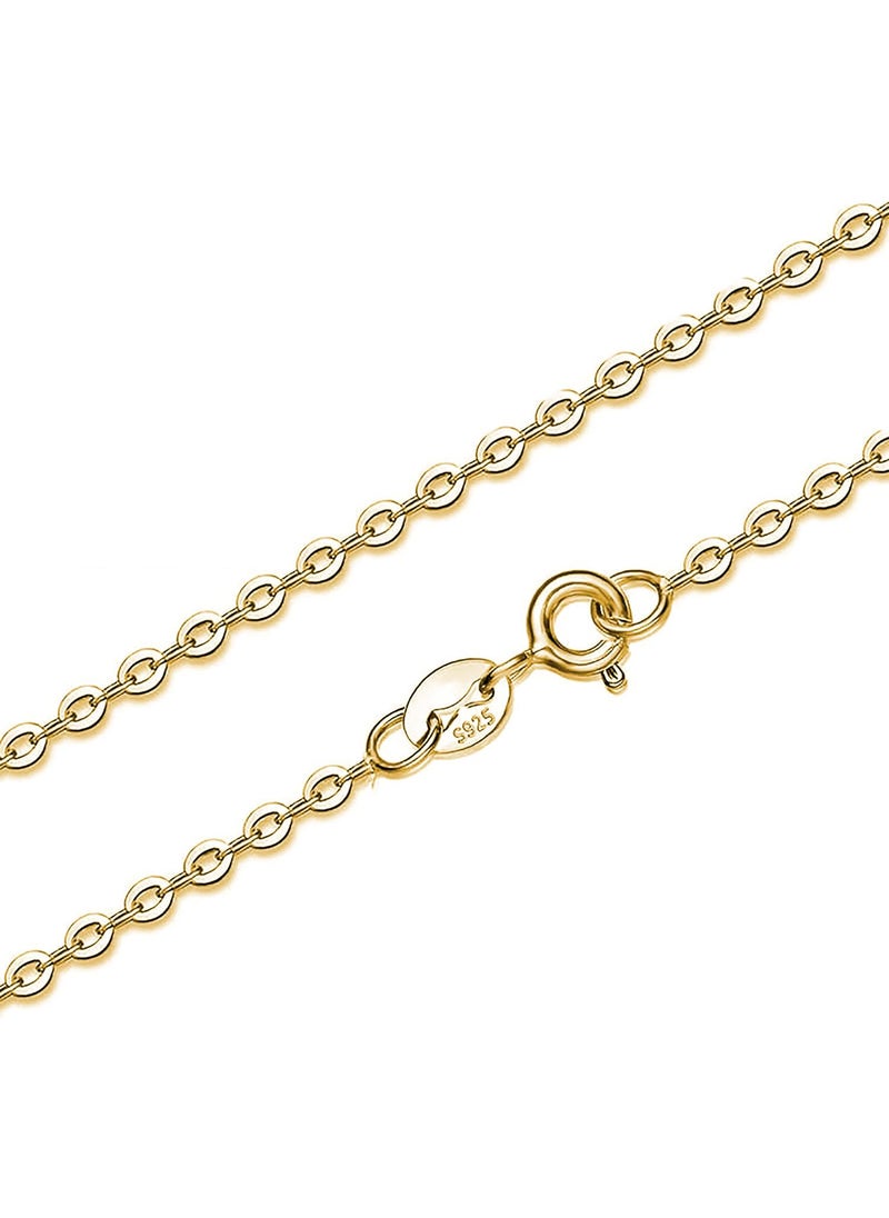 Generic - Womens necklace clover flower pendant chain with English name pendant 925 silver gold plated Buthaina name - Image 1