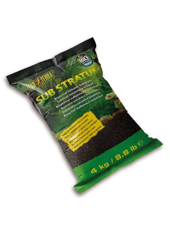 إكسو تيرا Exo Terra Sub Stratum، ركيزة بركانية نشطة بيولوجيًا لتراريوم الزواحف، تزيل الروائح وتوفر مستويات الرطوبة الصحيحة 8.8 رطل - Image 1