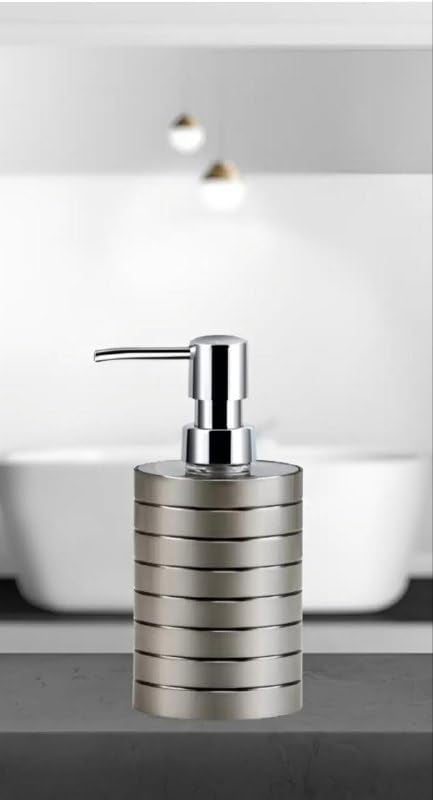 Drumil Miami Soap Dispenser - 6.8 cm × 6.8 cm × 16 cm - Modern Bathroom Liquid Soap Dispenser for Kitchen, Bathroom, Shower & Sink – Durable, Stylish, Easy-to-Use, Compact Size - Image 2