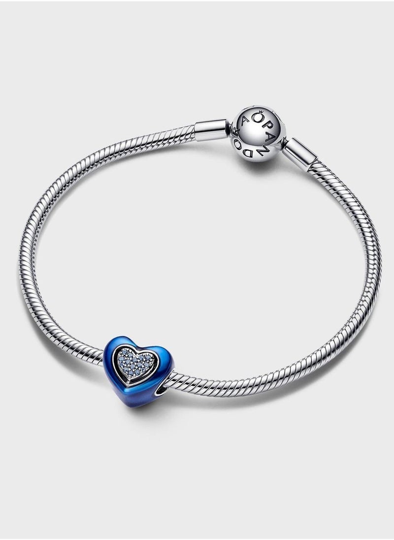 PANDORA Blue Spinnable Heart Charm  - Image 3