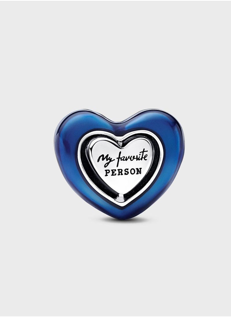 PANDORA Blue Spinnable Heart Charm  - Image 1