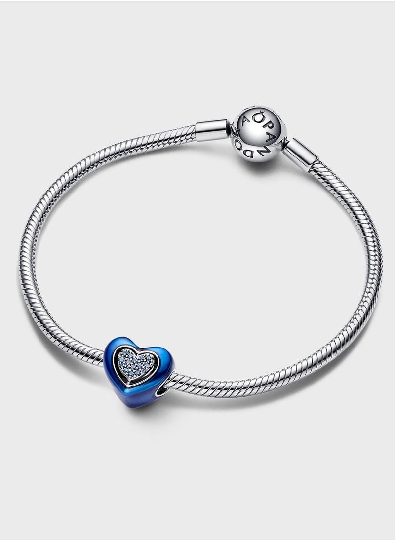 PANDORA Blue Spinnable Heart Charm  - Image 3
