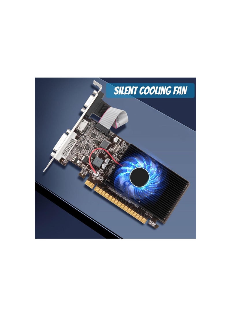 Generic - GT610 Graphics Card, 2GB 64bit DDR3 Computer Gaming Graphics Card, DVI VGA, PCI Express 1.1 x 16, Single Cooling Fan, for Computer Desktop - Image 1