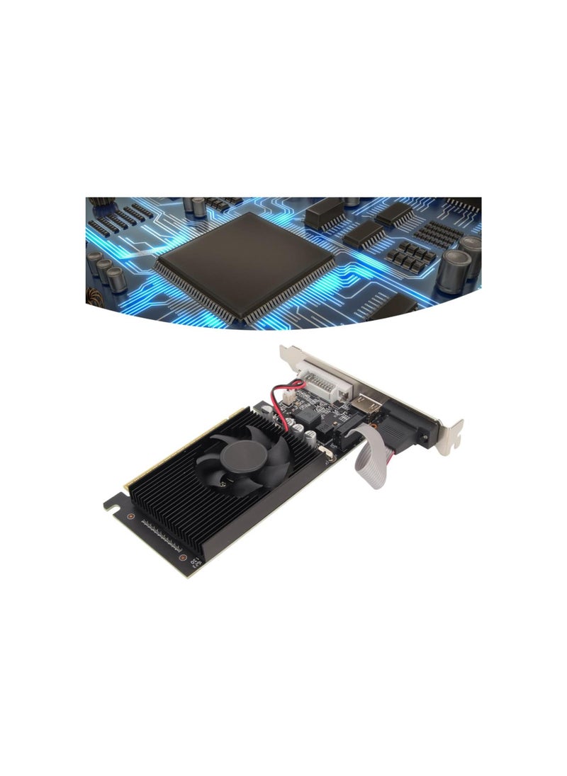Generic - GT610 Graphics Card, 2GB 64bit DDR3 Computer Gaming Graphics Card, DVI VGA, PCI Express 1.1 x 16, Single Cooling Fan, for Computer Desktop - Image 1