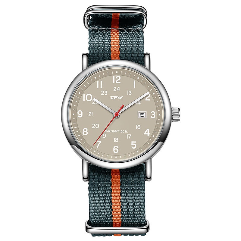 Fashion Canvas Quartz Watch with Calendar 30M Water Resistant - Image 5