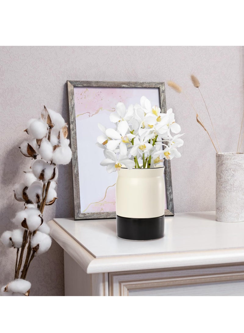 SYOSI Ceramic Tableware Barrel Ceramic Kitchen Utensil Holder with Drain Hole 5.7 x 3.9 inches  Utinsle Holders Home Accessories Countertop Cutlery Organizer for Spoons Forks and More - Image 5