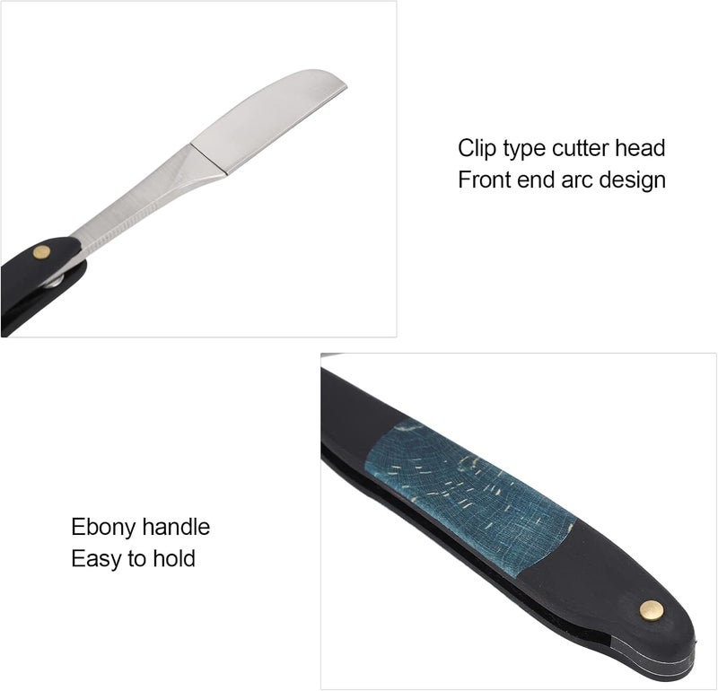 klarako Straight Edge Razor Men Zinc Alloy Portable Barber Folding Manual Haircut Razor for Face Grooming - Image 2