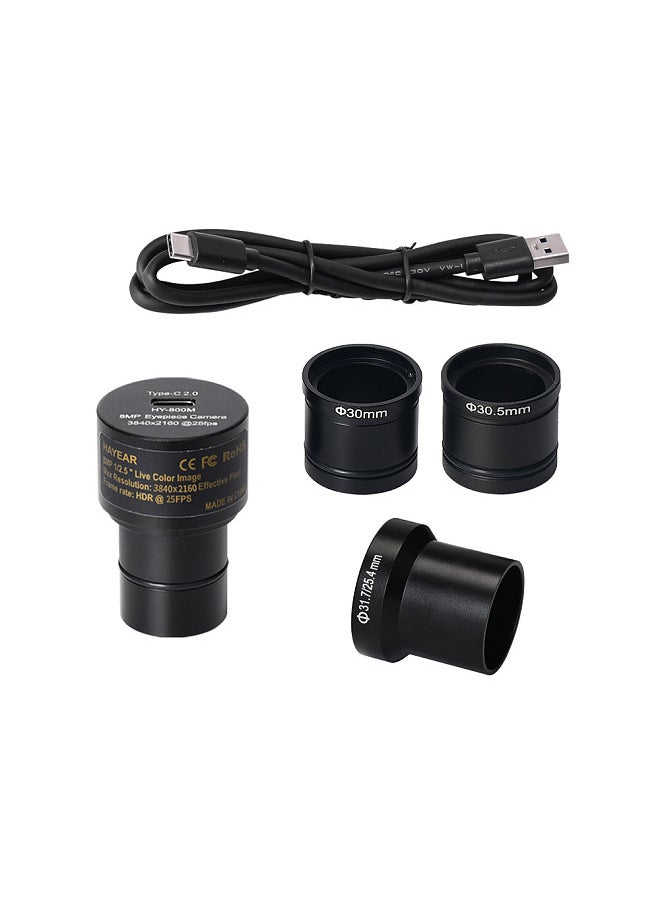 Generic - Digital Electronic Eyepiece IMX377 USB Microscope Camera FHD 4K USB2.0 color 8MP Digital Camera Free Driver for Microscope or Telescope - Image 1