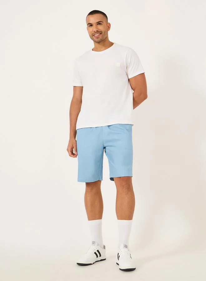 Take Two Take Two Solid Drawstring Waist Shorts