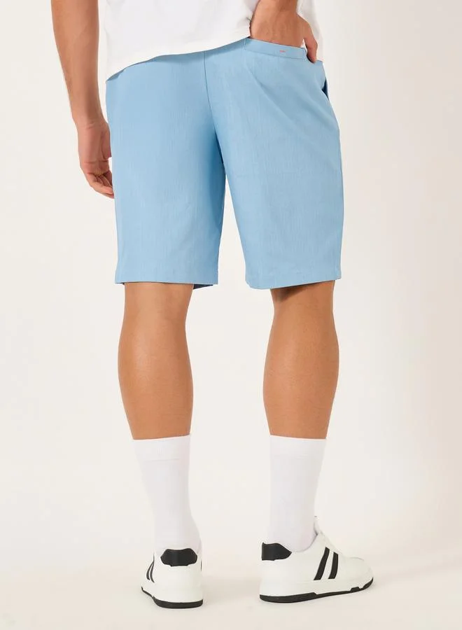 Take Two Take Two Solid Drawstring Waist Shorts