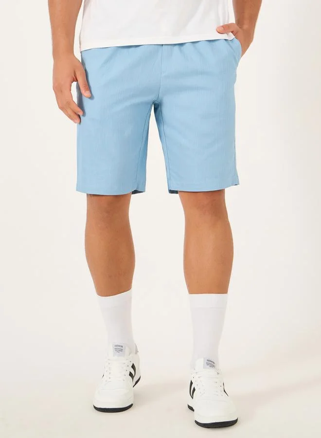 Take Two Take Two Solid Drawstring Waist Shorts