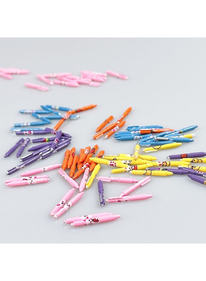 12 Points Metal Mini Ballpoint Pen Model Learning Miniature Scene Accessories Ob11 Dollhouse Dollhouse-Color:Pink One (random Pattern)  - Image 2