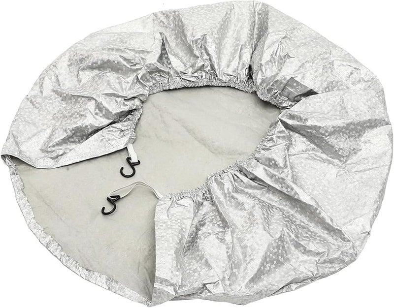 غطاء إطار احتياطي من فيلم الألومنيوم مضاد للغبار ومقاوم لأشعة الشمس مع مشبك سهل للسيارة وسيارة الدفع الرباعي والمقطورة - Image 1