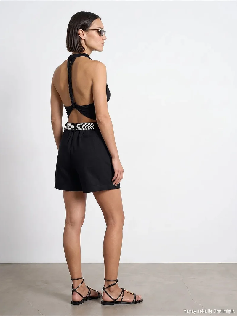 ديلفين DILVIN Linen Blend Shorts