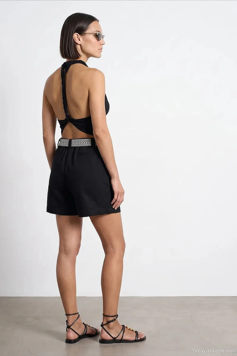 ديلفين DILVIN Linen Blend Shorts