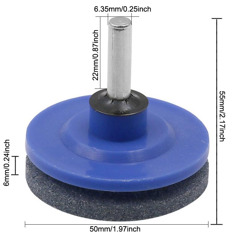 TorSor 2 Pack Lawn Mower Blade Sharpener Single/Quad Layer Grinding Corundum Stones Wheel Lawnmower Blade Sharpeners for Power Hand Drill Lawnmower Mulching Blades Cultivator Hoe Garden Tools Blade - Image 3