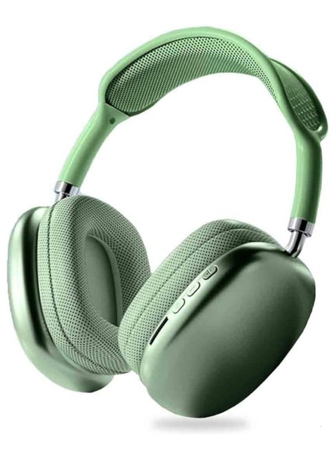 P9 Immersive Active Noise Cancelling Over-Ear Headphones, Epitome of Cutting-Edge Design and Premium Sound Quality. Elevate Your Listening Experience, Fusion of Style and Comfort (GREEN)
