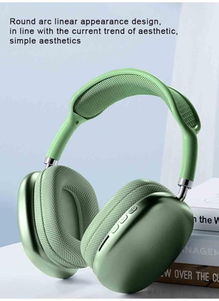 Scrolls P9 Immersive Active Noise Cancelling Over-Ear Headphones, Epitome of Cutting-Edge Design and Premium Sound Quality. Elevate Your Listening Experience, Fusion of Style and Comfort (GREEN)  - Image 3