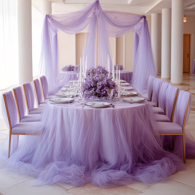 Champagne Golden Tulle Mesh Fabric Roll 1971 Inch for Wedding Arch Drapes - Image 5