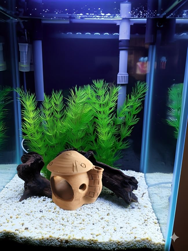 RUKDA Terracotta Aquarium Decoration – Fish Tank Cave Shelter, Ideal Breeding Hideout for Betta Fish, Shrimp, Goldfish, and Small Reptiles – Eco-Friendly & Safe (TerraSanctuary Tower) - Image 5