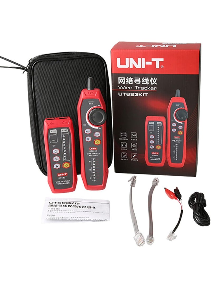 UNI-T UT683KIT Cable Tester Wire Tracker for RJ11 and RJ45 Cables Tester, Telephone Line Finder Cable Collation, Network Maintenance Collation, Repairing Networking Tool - Image 3