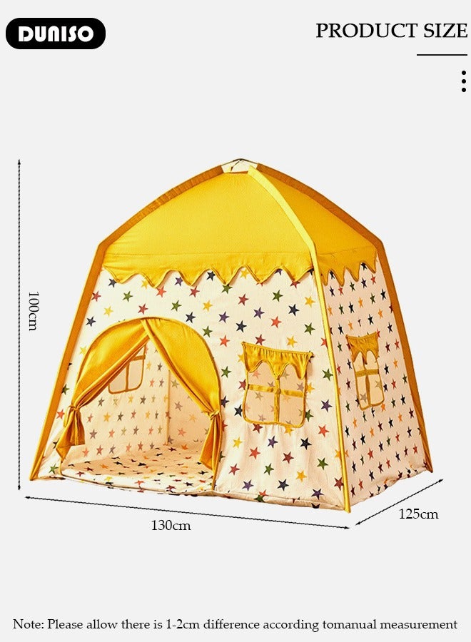 DUNISO Play Tent for Kids, Washable Children's Tent with Windows, Foldable Kids Playhouse, Castle Tent, Portable Game Tent for Indoor and Outdoor, Outdoor Collapsible Tent for Girls & Boys - Image 4