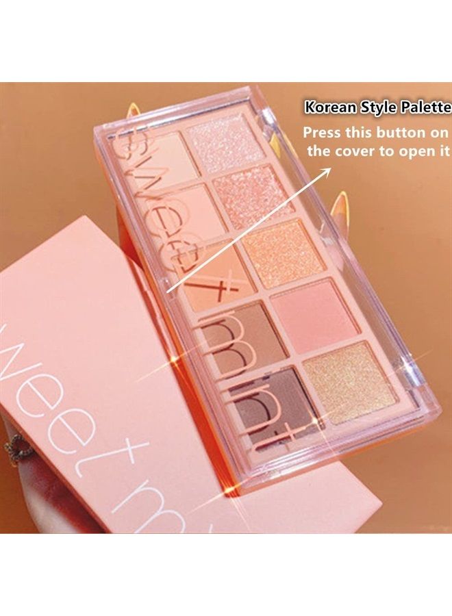 Go Ho لوحة ظلال العيون 10 ألوان، ظلال عيون غير لامعة ولامعة، مكياج كوري، ظلال عالية الصبغة، طبيعية المظهر، عالية الصبغة مقاومة للماء، لوحة ظلال عيون باردة، 01 - Image 2