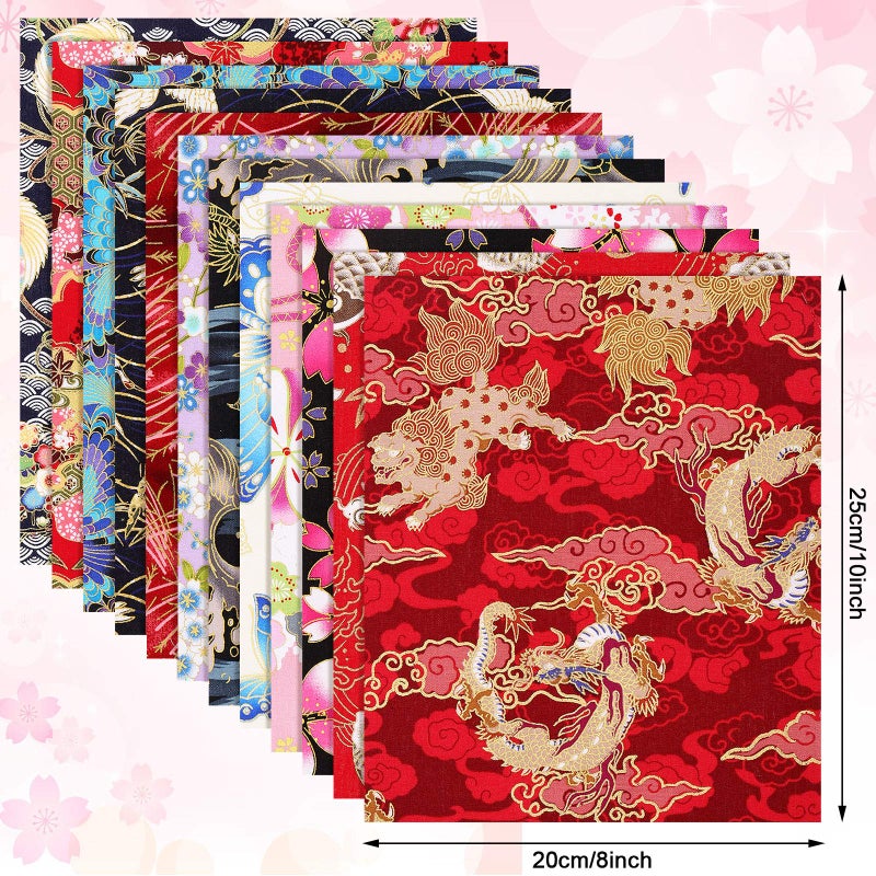 Tudomro 30 Pieces Japanese Style Fabric Squares Fat Quarters Cotton Wrapping Cloth Quilting Fabric Bundles for DIY Patchwork Sewing - Image 2
