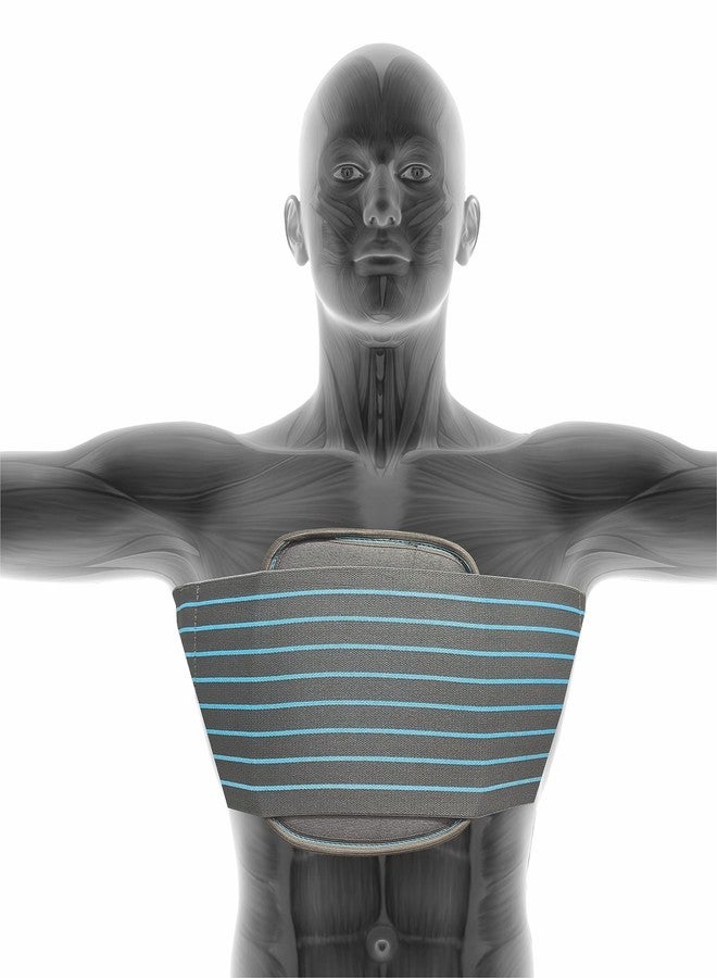 IGR حزام الصدر IGR - حزام الأضلاع مع دعم إضافي | كسر الأضلاع | إصابة الصدر بضمادة مرنة | دعامة ضغط | مقاس موحد (مقاس واحد يناسب الجميع) - Image 1