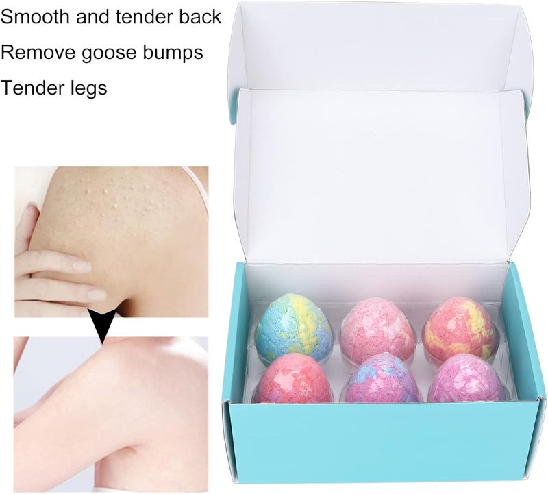 klarako 6pcs Bubble Bath Ball Set, Aromatherapy Exfoliating Essential Oil Bath Ball, Soothing Natural Fragrance Moisturizing Bathing Ball Set, Dead Skin Removal Bubble Bath Salt Ball For SPA At Home - Image 4