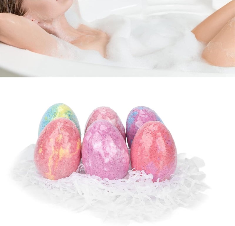 klarako 6pcs Bubble Bath Ball Set, Aromatherapy Exfoliating Essential Oil Bath Ball, Soothing Natural Fragrance Moisturizing Bathing Ball Set, Dead Skin Removal Bubble Bath Salt Ball For SPA At Home - Image 1