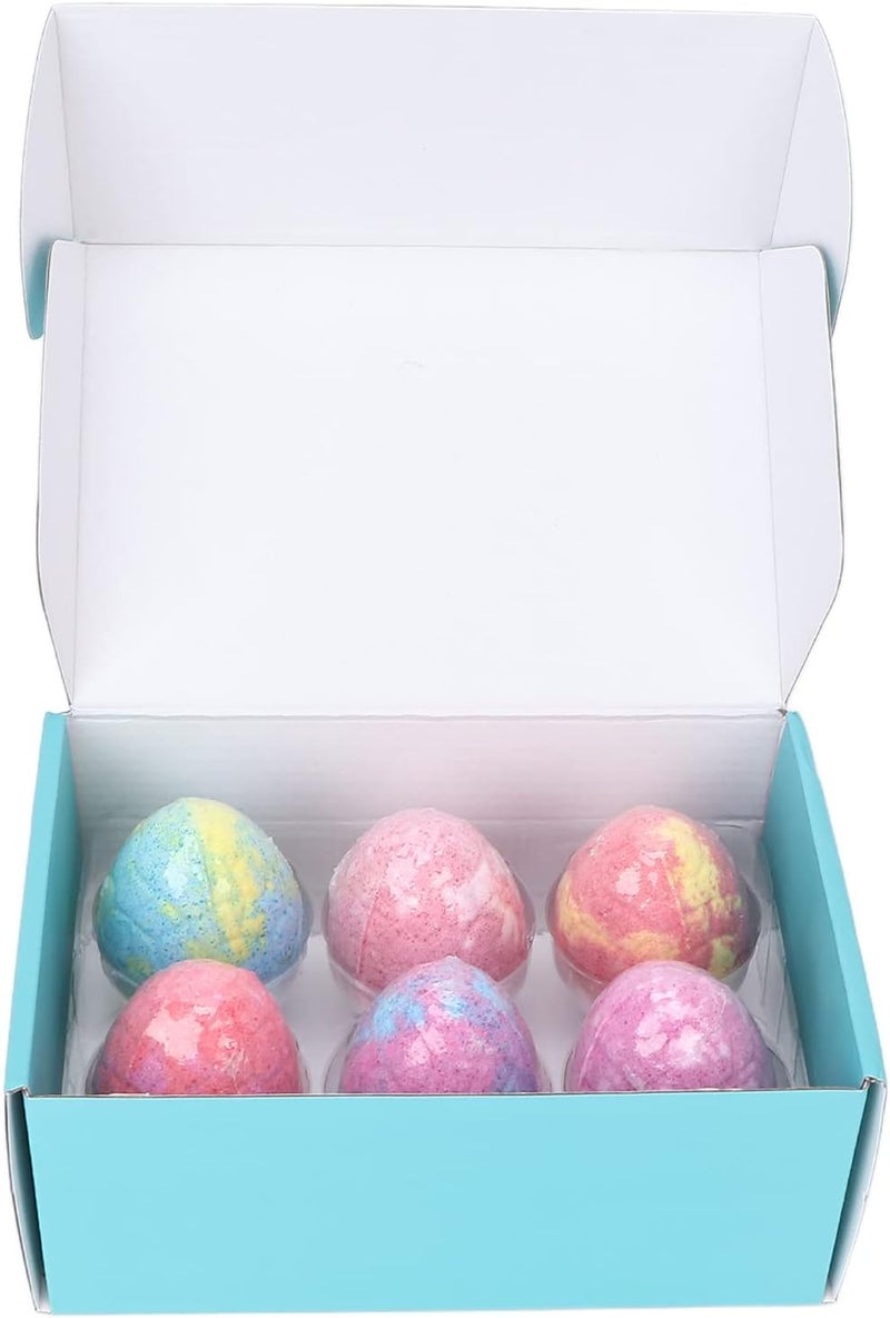klarako 6pcs Bubble Bath Ball Set, Aromatherapy Exfoliating Essential Oil Bath Ball, Soothing Natural Fragrance Moisturizing Bathing Ball Set, Dead Skin Removal Bubble Bath Salt Ball For SPA At Home - Image 2