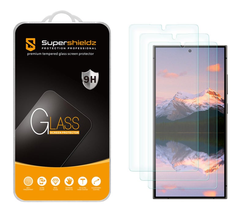 Supershieldz (3 Pack) Designed for Samsung Galaxy S25 Ultra Tempered Glass Screen Protector, Anti Scratch, Bubble Free - Image 1