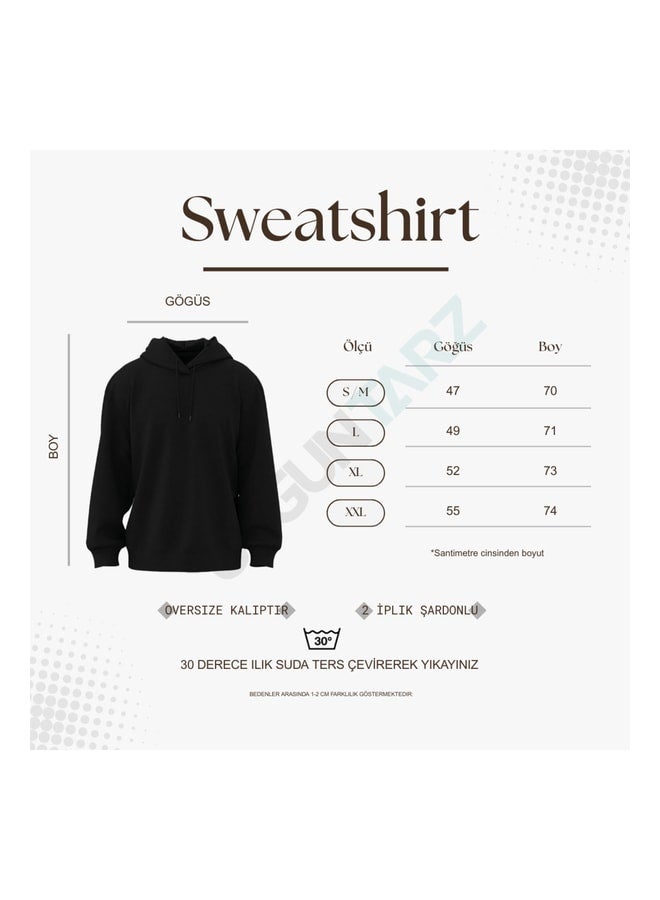 uyguntarz Unisex Colorful Ribbon Printed Hooded Sweatshirt. - Image 3