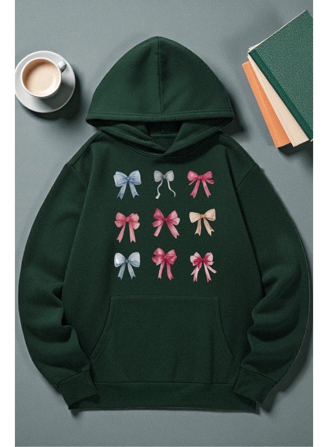 uyguntarz Unisex Colorful Ribbon Printed Hooded Sweatshirt. - Image 1