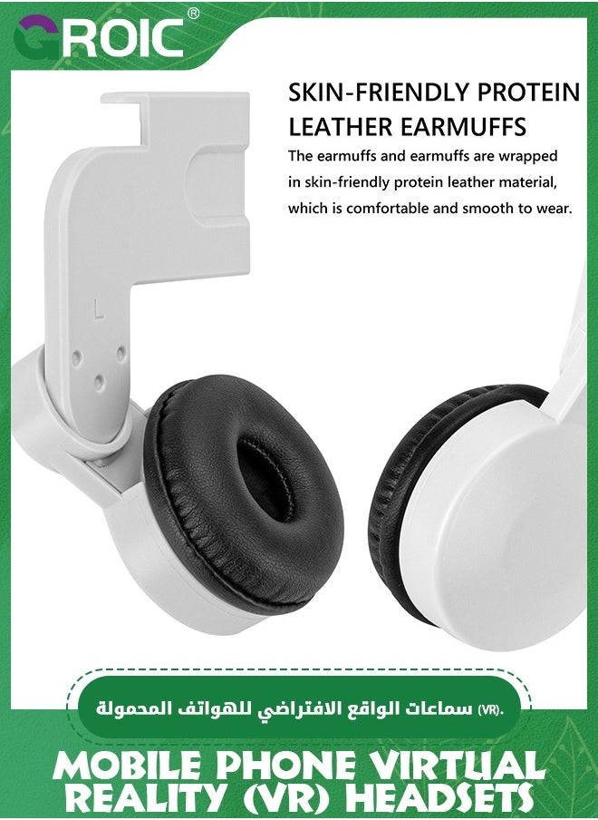 GROIC White Headphones VR Headset Ear Cups for PICO 4 and for PICO 4 Pro, Breathable Convenient Replacement Rotatable Conductive Earphones for PICO 4 Pro VR Headset with 3D Sound Effect  - Image 3