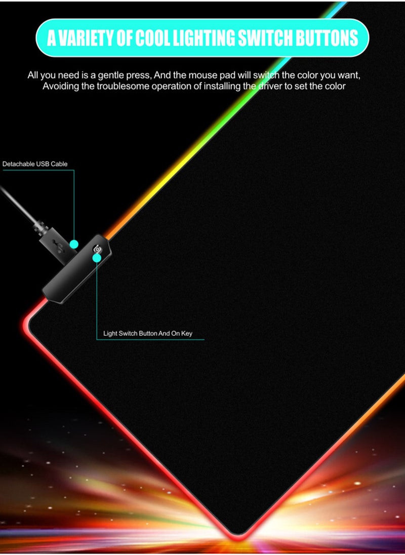 MissTiara - 80cm Large Size Backlit RGB Gaming Mousepad - Image 1