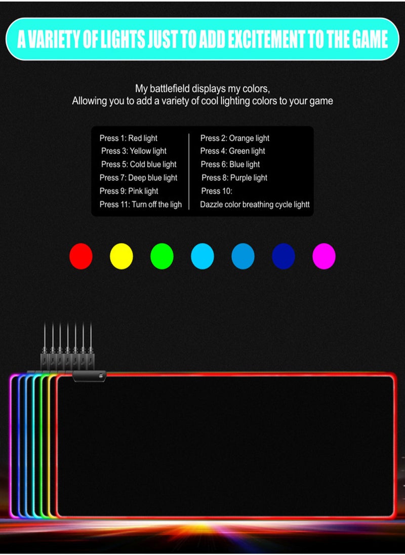 MissTiara - 80cm Large Size Backlit RGB Gaming Mousepad - Image 1