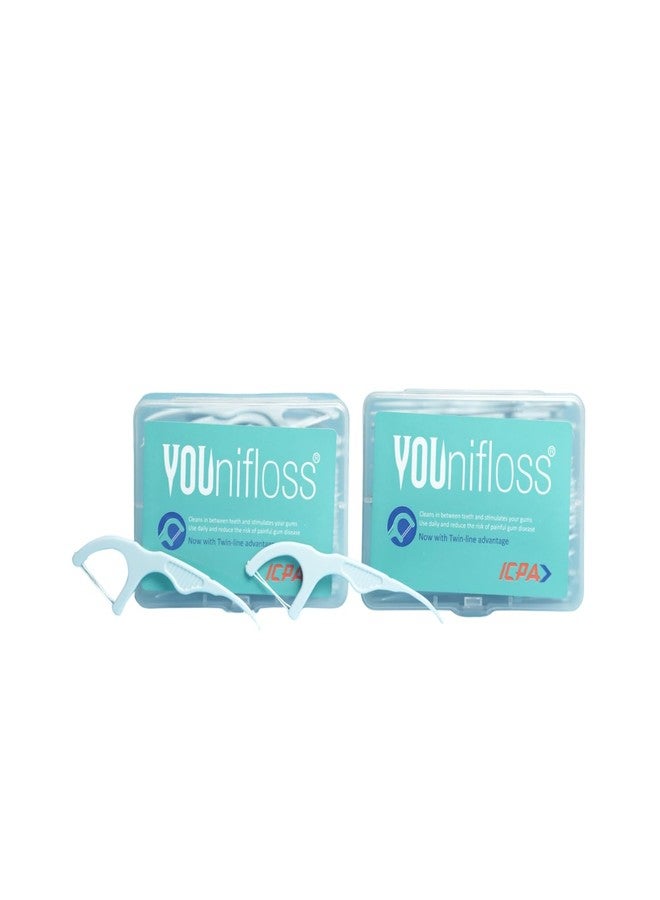 ICPA Younifloss | Dental Floss Picks & Tooth Cleaning toothpick Cleaners,Oral Hygiene Tool | Plaque & Food Remover | Pack of 2 - Image 2