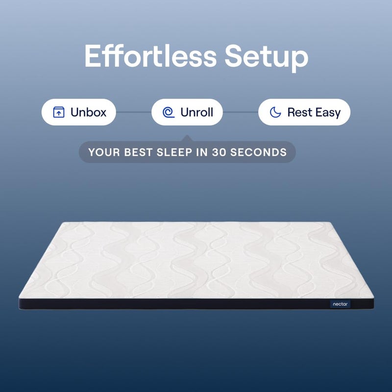 Nectar Soft Mattress Topper - Twin - 2" Gel Memory Foam Mattress Topper - Breathable & Comfortable - Back Pain Relief - Image 5