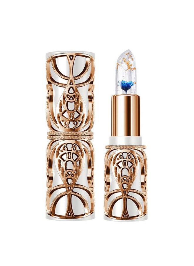 SWETIYOU Crystal Flower PH Lip Balm Color Changing Magic Lipstick Jelly Flower Luxury Lip Balm Mood Lipstick Color Changing Long Lasting Nutritious Lip Gloss Clear Lipstick  - Image 1